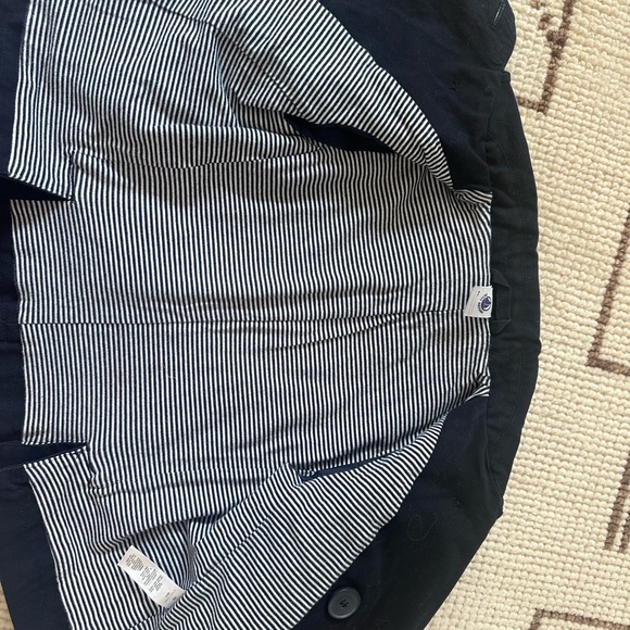 Petit bateau cotton canvas pea coat lined size 3 - Picture 3 of 3
